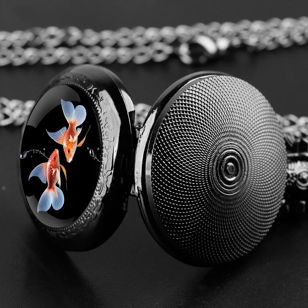 هدية رائعة ذهبية زجاج قبة ساعة جيب كوارتز خمر ملحق قلادة ساعة للرجال النساء Relojes De Bolsillo