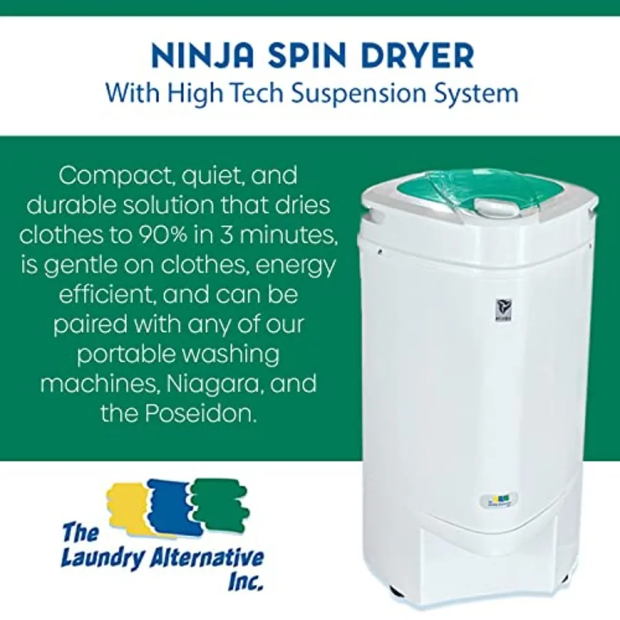 Ninja centrifuge - Draagbare wasdroger met 3200 RPM High Tech ophangsysteem - Perfect voor appartementen RV-reizen - Honing