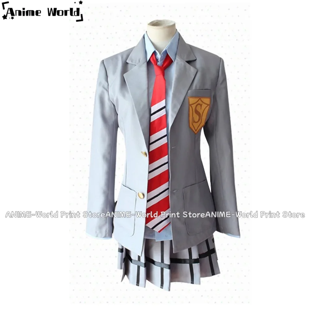

《Custom Size》Unisex Anime Cos Miyazono Kaori Cosplay Costumes Halloween Christmas Party Uniform Suits
