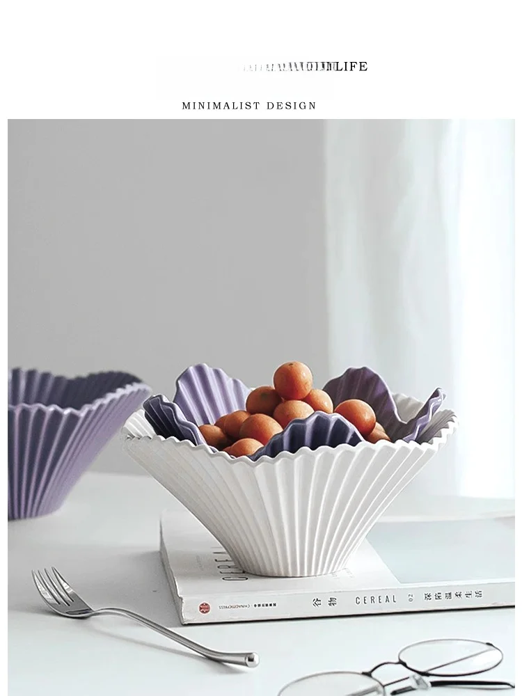 

Rustic European Sle Cerc Fruit Tray Sna Plate for Living Room Coffee Table Decoration Nordic Sle Home Decor Accories