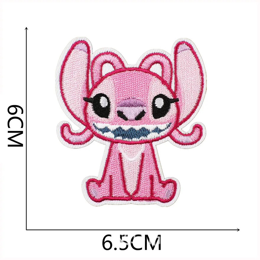 Stitch Disney Iron on Transfers Clothing Patch Embroidered Patches on Clothes DIY Backpack Sewing Bag Decration Kids Stickers