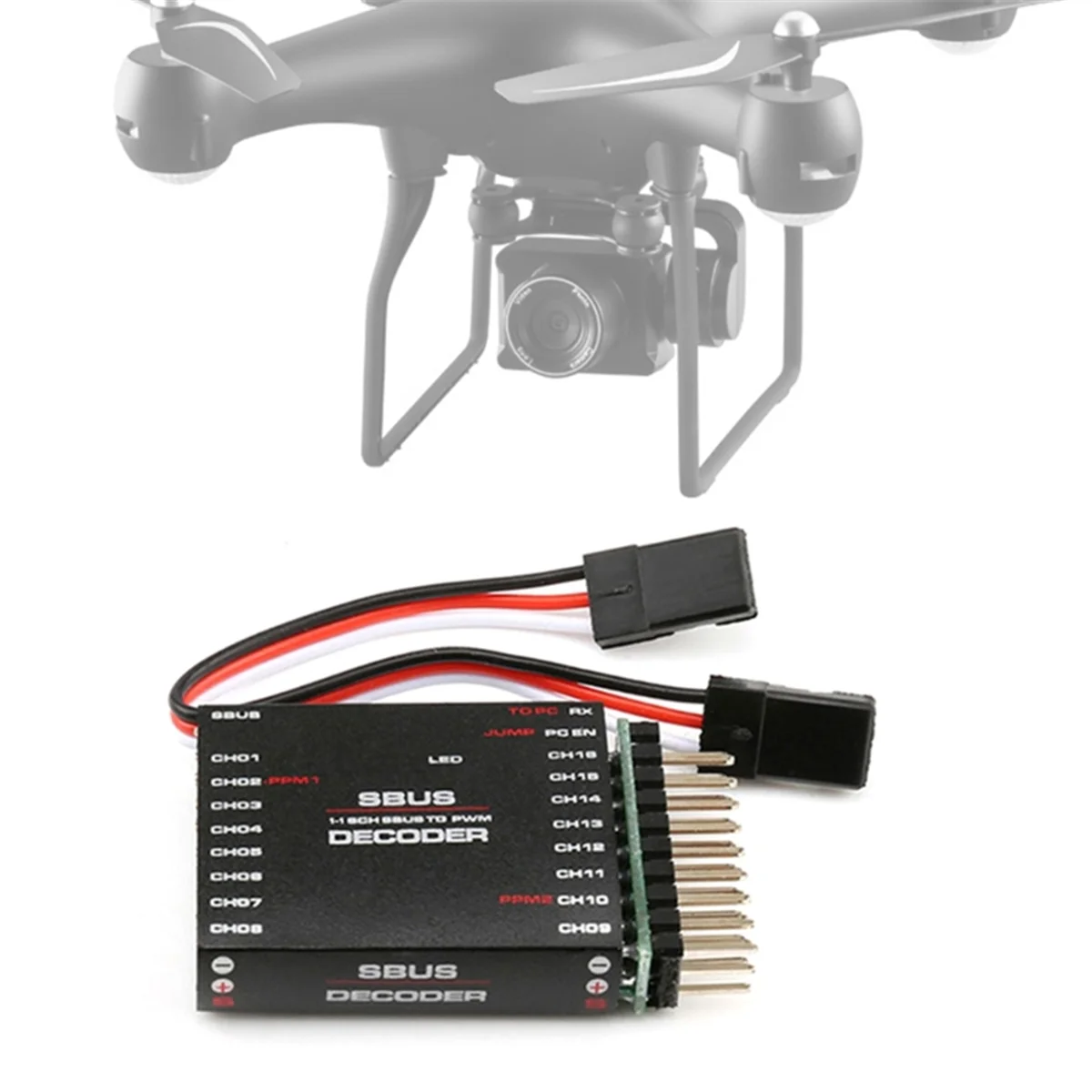 SBUS para 16CH PWM Conversor para Futaba Laranja Frsky, Suporta Decodificadores, Suporte PPM em Dois Sentidos, Decodificador