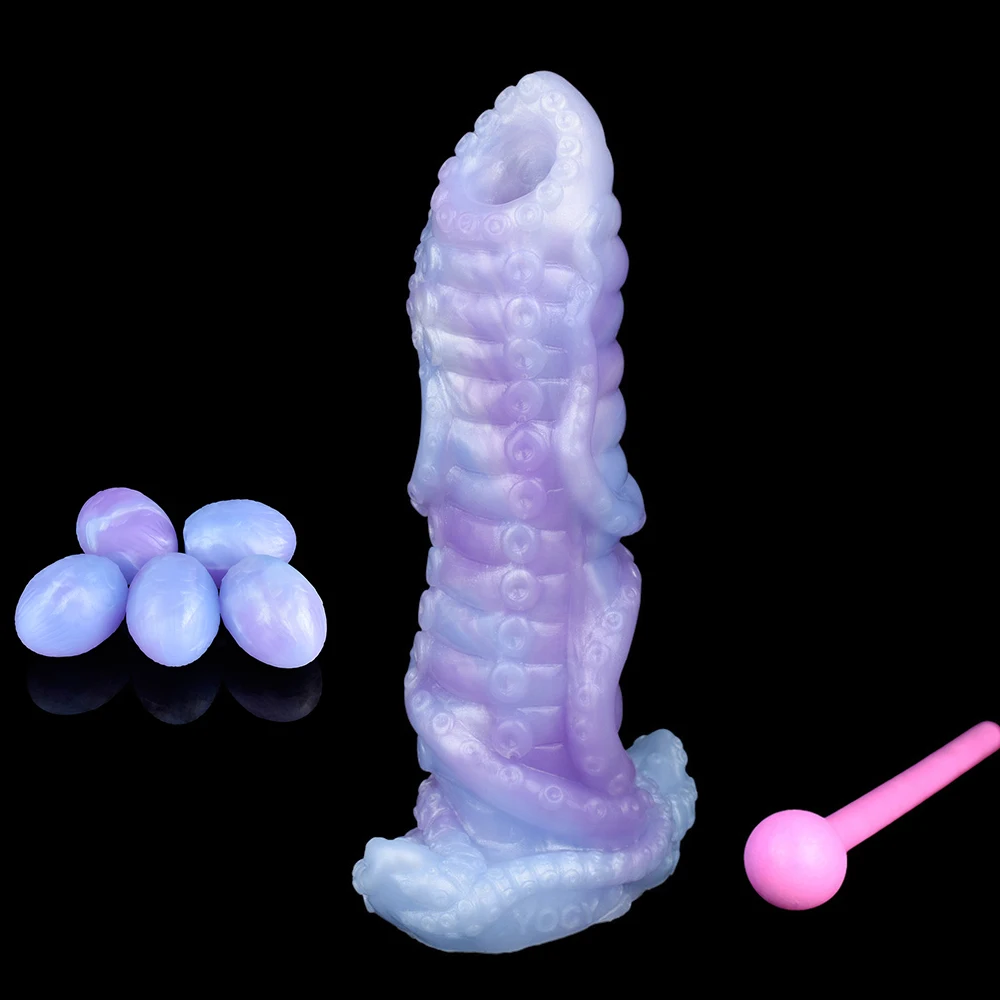 YOCY два цвета, ручной Ovipositor, щупальце осьминога, анальная пробка, ручной толкатель, фаллоимитатор, силиконовые секс-игрушки для взрослых, мужчин, женщин, лежащих яйца