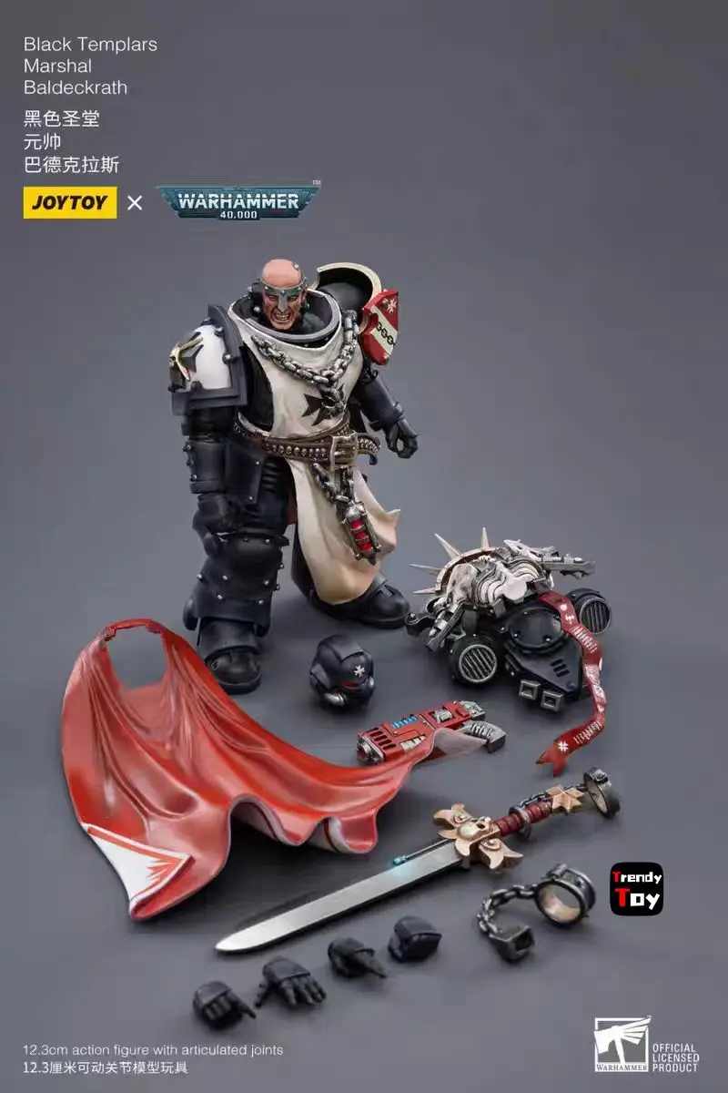 

【JOYTOY】Warhammer 40K Black Templars Marshal Baldeckrath 1/18 Фигурки игрушки