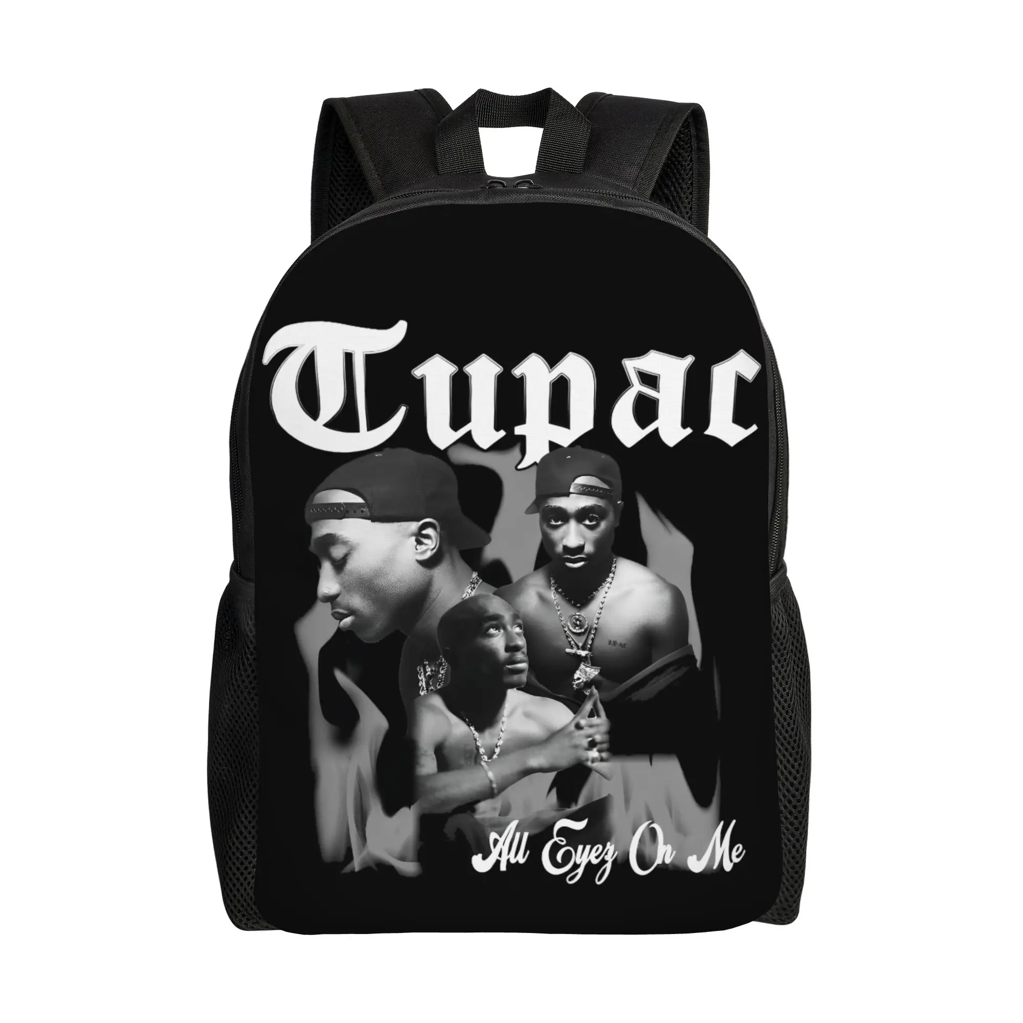 Popular Rapper 2pac Backpack for Men Women Cool High School Hiking Travel Daypack Tupac College Canvas Bags Gift