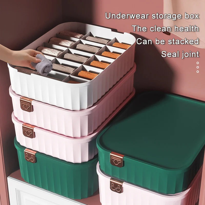 

Storage Organizer Socks Boxes Organizer For Underwear Cabinet Oрганайзер Wardrobe Container Underpants Separators Storage Box