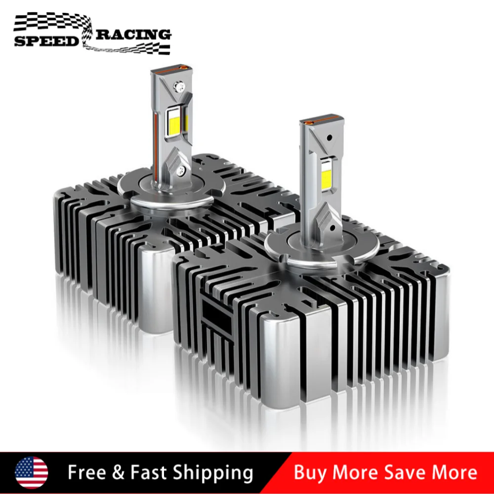 

2pcs D5S LED Headlight Bulbs For 2016-2018 Chevy Silverado GMC Sierra 1500 2500 HD 3500 HD Sliver SC-1058