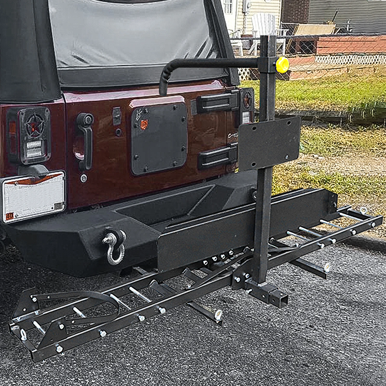 Motorcycle Trailer Hitch Carrier Scooter Dirt Bike Hauler Hitch Mount Rack for Standard 2" square III, IV or V receiver