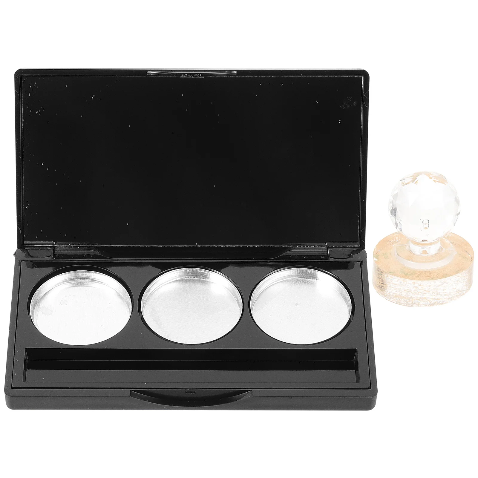 1 set make-up oogschaduwpalet leeg stevig draagbaar etui compacte spiegelbak voor doe-het-zelf blozen lippenbalsem wenkbrauw cosmetica opslag