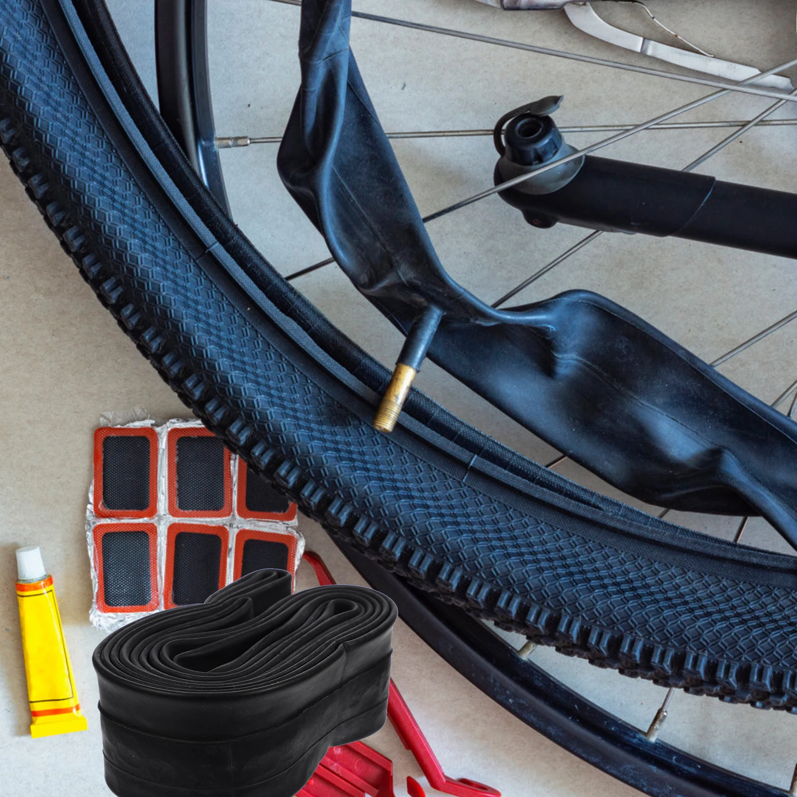 

2pcs Bicycle Inner Tube resistant Shockproof Butyl Rubber Mountain Bike Sports Replacement Practical Cycling Tube