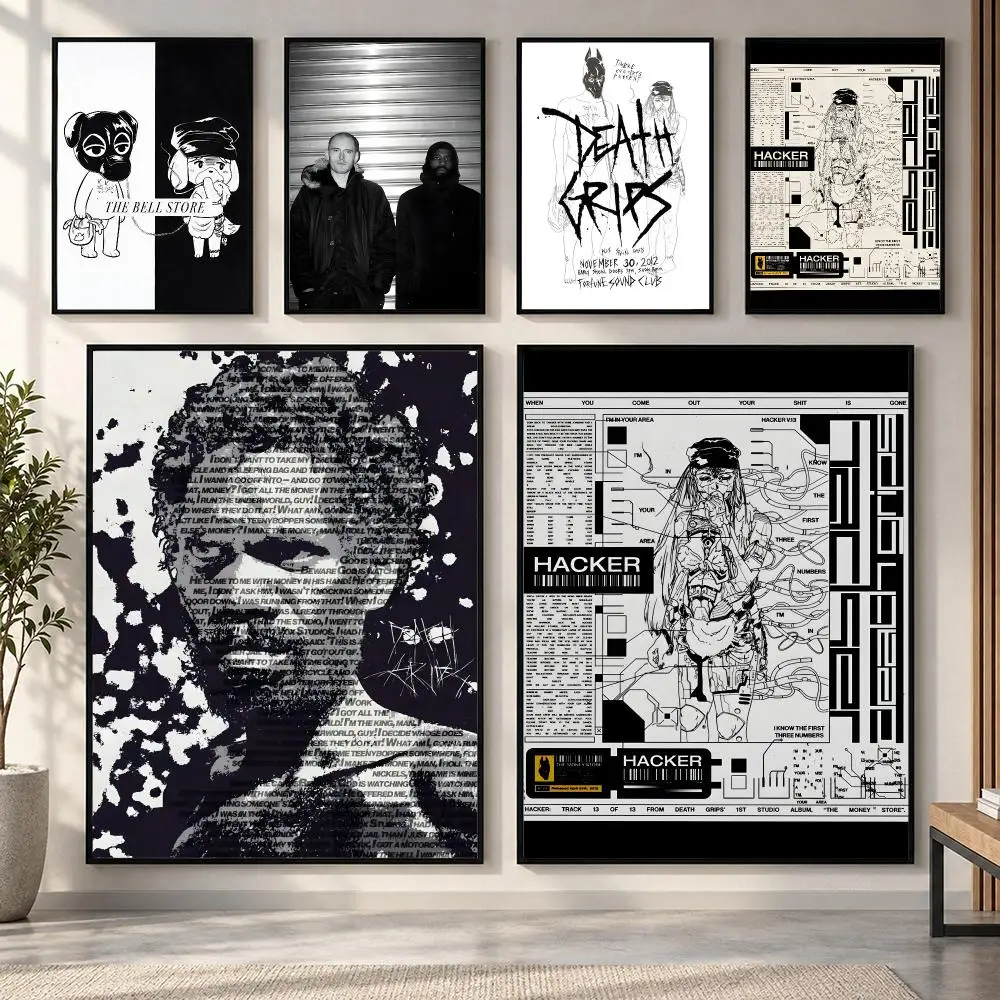 Experimental Band Death Grips Poster HD art sticky wall waterproof home living room bedroom bar aesthetic decoration