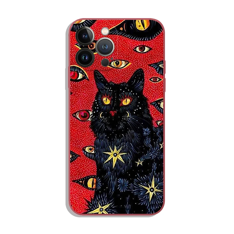 Psychedelic Retro Eyes Phone Cases For IPhone 14 15 ProMax 13 12 11 Pro 7/8 Plus X XR XSMax Mini Soft Silicone Shockproof Cover