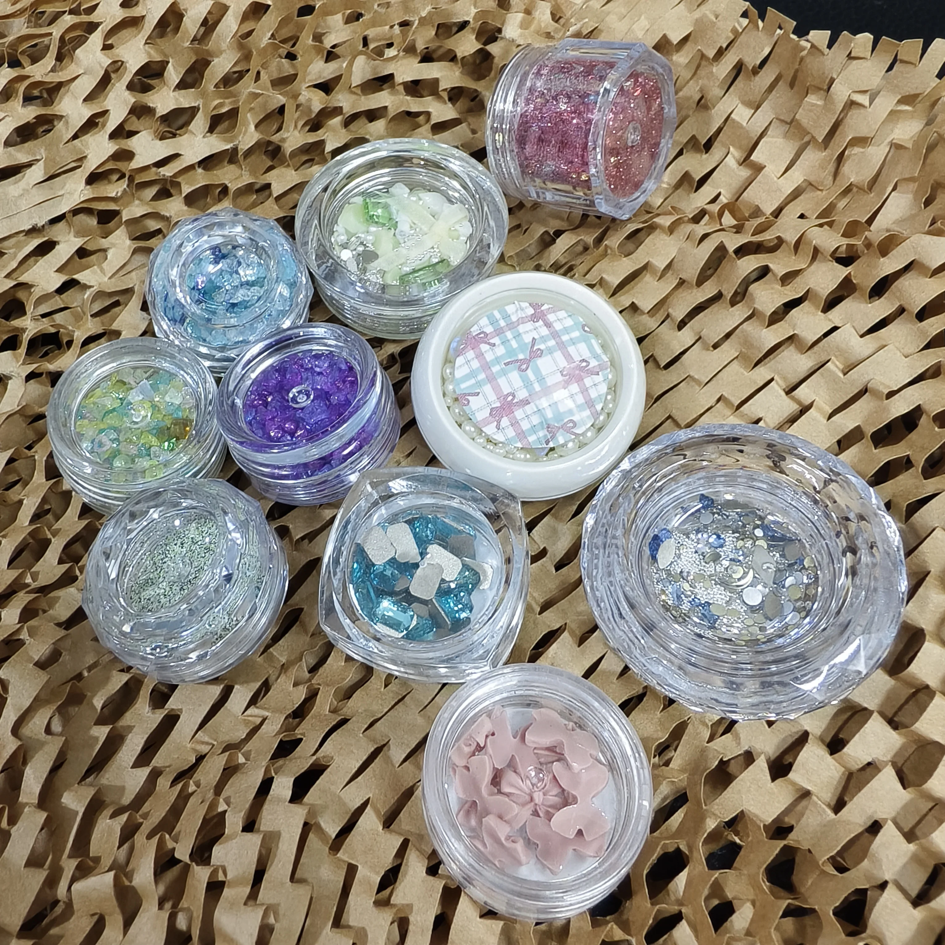 Willekeurige nageldecoratie Strass Pailletten Paillette Shell Metaal Steen Nagels Accessoires 3D Nagel DIY Nagelsalon