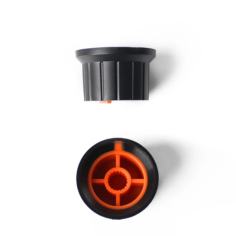 5 шт. 24*15 мм, ручка потенциометра, крышка, Цветочная ось, стандартная оранжевая для энкодера