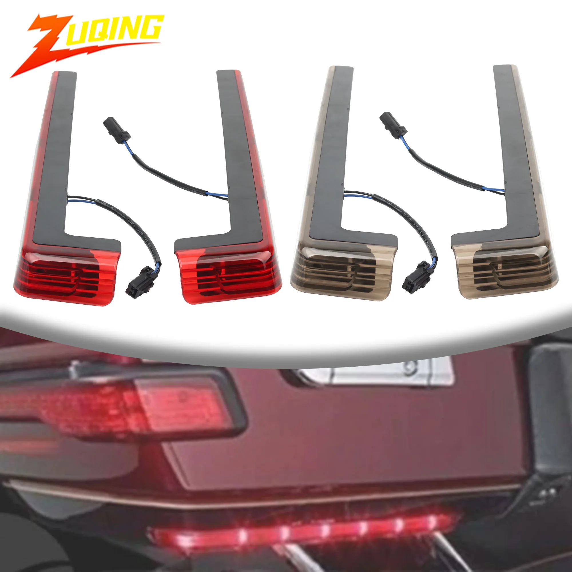 

For Harley Motorcycle Tour Pak Pack Accent Side Panel LED Light Red/Smoke cover Touring Tour Pak Road King Street Glide