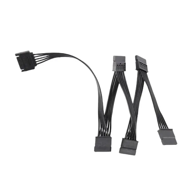 Leading-20X 15 Pin SATA Power Extension Hard Drive Cable 1 Male To 5 Female Power Supply Splitter Adapter Cable For DIY PC Sever