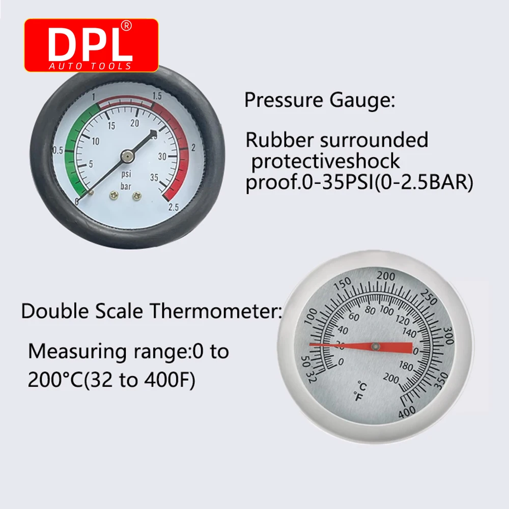 Kit de herramientas de prueba de presión de radiador, sistema de refrigeración de vehículo de vacío Universal para Audi, BMW, Ford y Volvo, 18 Uds.