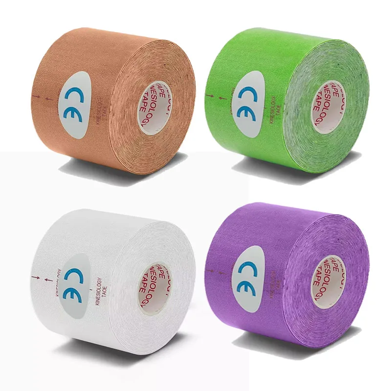 1/4 stücke Kinesio Elastische Bandage Knie Pad Bandage Kinematische Unterstützung Pad Locking Motion Selbst-Kleber Venda Kinesiotape Verband
