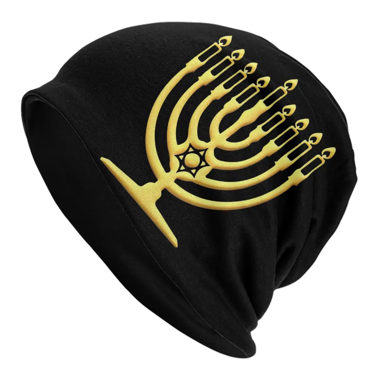 Hanukkah Menorah Nine Branched Candelabrum Beitar Caps Casual Adult Outdoor Skullies Beanies Hat Spring Warm Dual-use Bonnet Hat