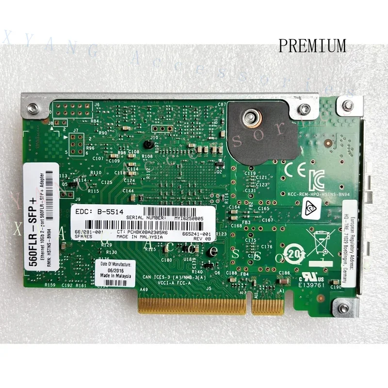 N+ Original For HP 10GB G8 G9 560FLR-SFP Dual-port Gigabit Network Card 560FLR SFP 665241-001 669281-001 665243-B21 100% Tested
