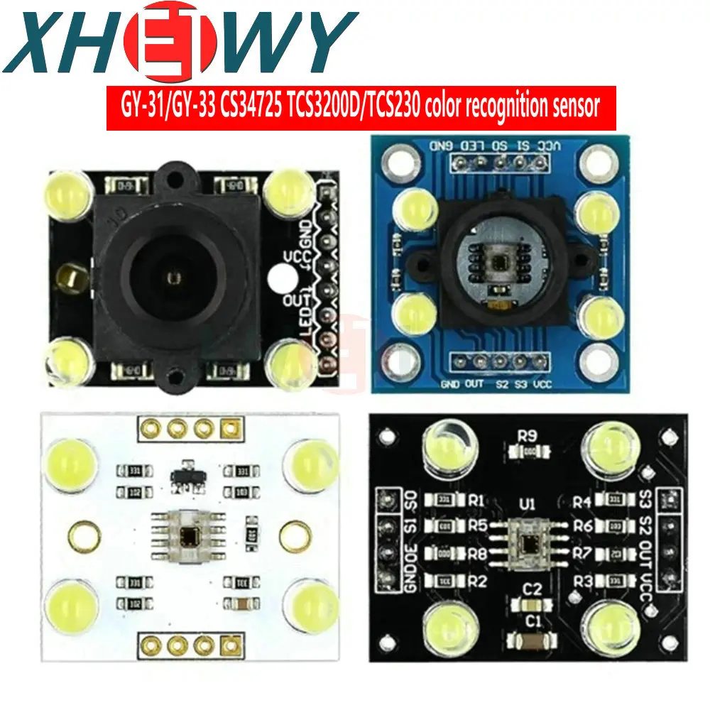 GY-31/GY-33 TCS34725 TCS3200 TCS230 Detector Module Color Recognition Sensor Accessories For Arduino DIY Module DC 3-5V Input