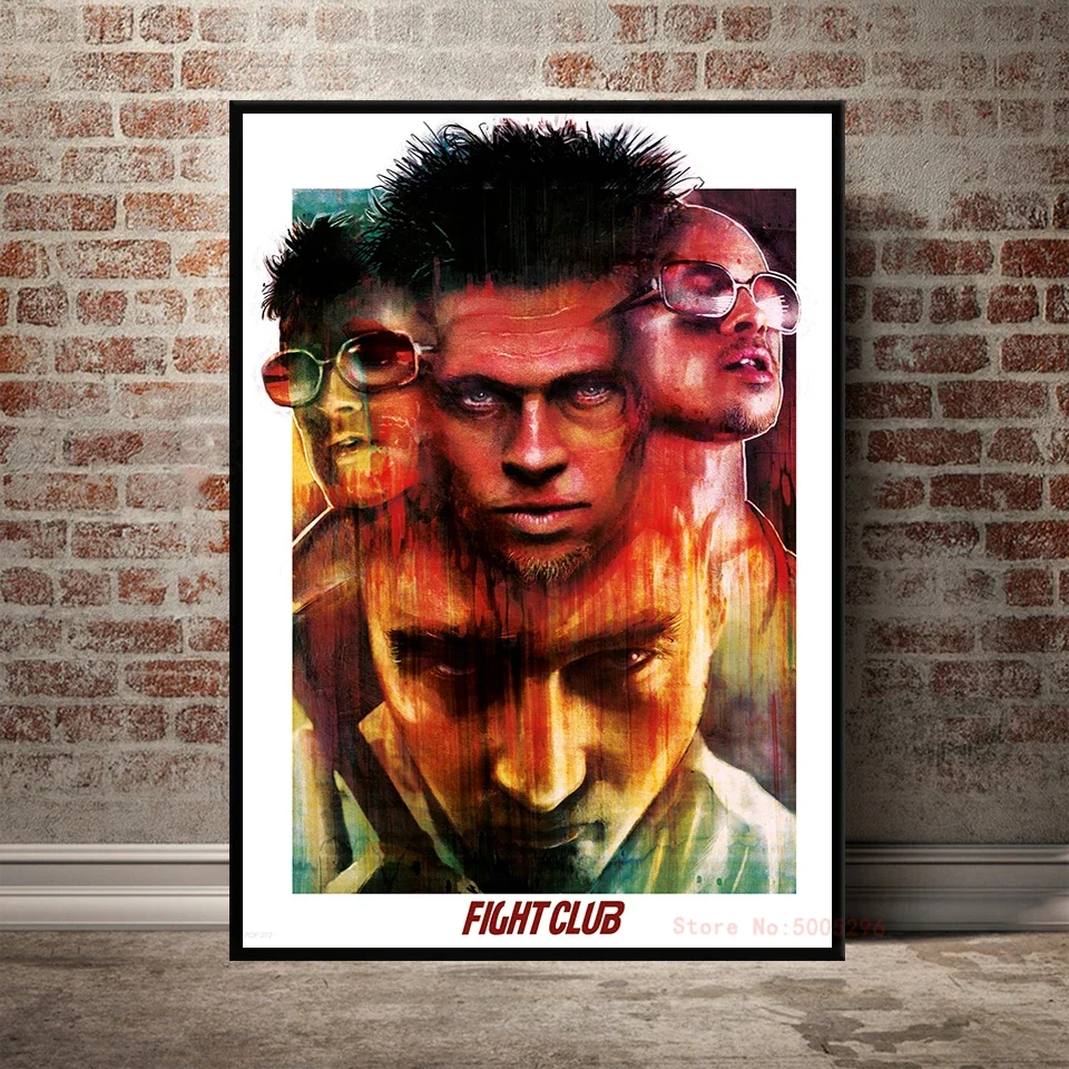 

Fight Club Poster Classic Movie Canvas Art Wall Stickers For Living Room Home Decoration