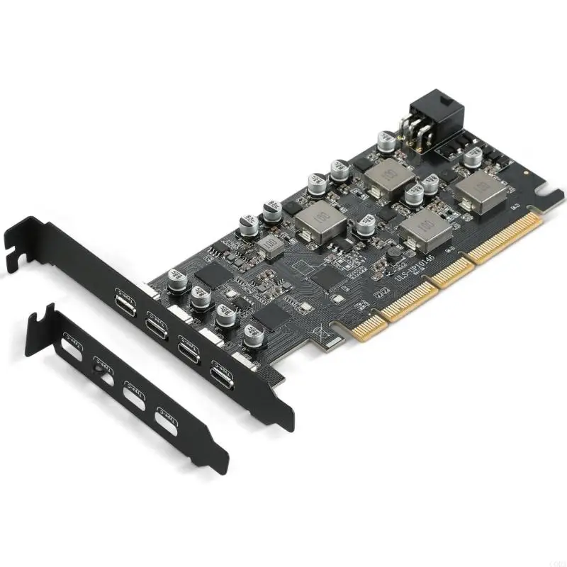 CORA PCIE USB3.2 Type C Desktop Expansion Card with Up to 45 W Charging per Port