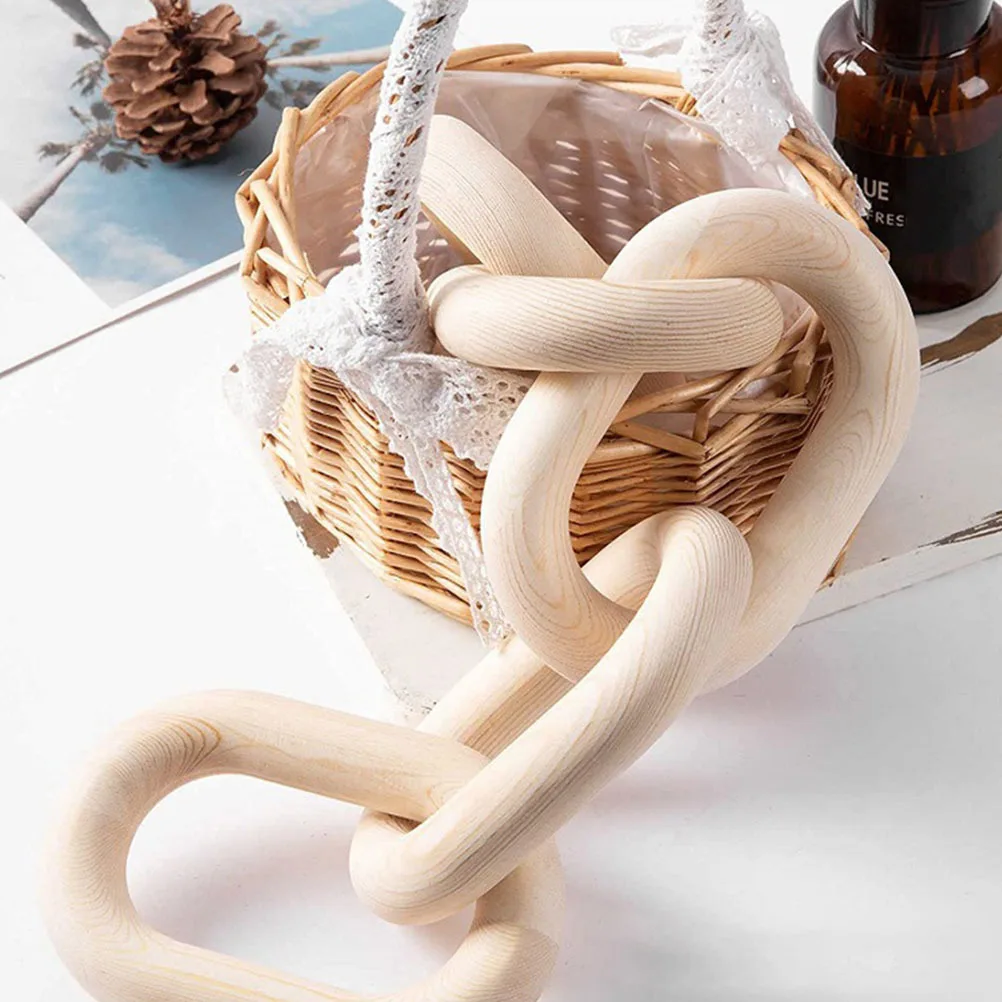 

Wood Chain Link Decoration Unique Wooden Chain Hanging Ornament Vintage Wall Decoration Rustic Home Wall Decor