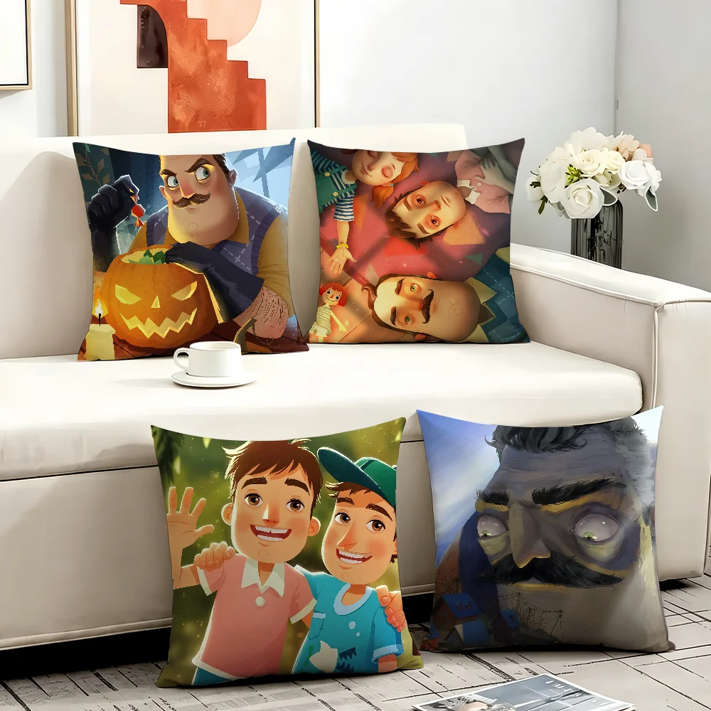 Game H-Hello N-Neighbor 2 cushion cover Comfortable Decorative For Bedroom Living room Dormitory Picnic and Holiday Decoration