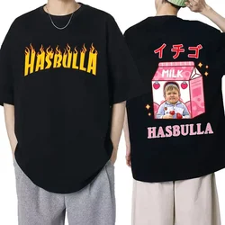 男性と女性のためのhasbullaコットンTシャツ,Hangaサマートップ,ユニセックスTシャツ,半袖Tシャツ,ストリートウェアスタイル,クラシックチーム,2024