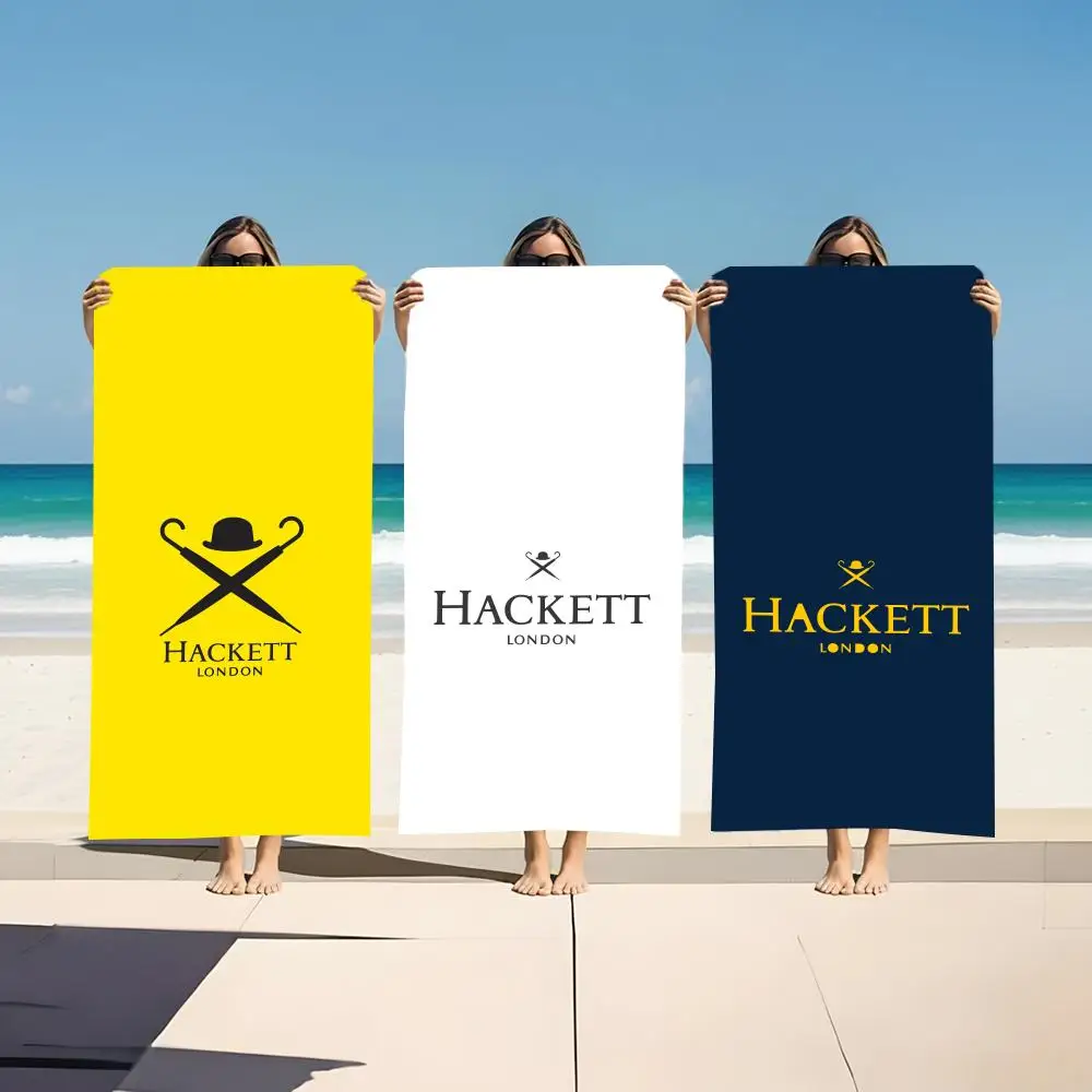Toalla de playa de microfibra H-Hackett London, de secado rápido, sin arena, fibra ultrafina, súper suave.