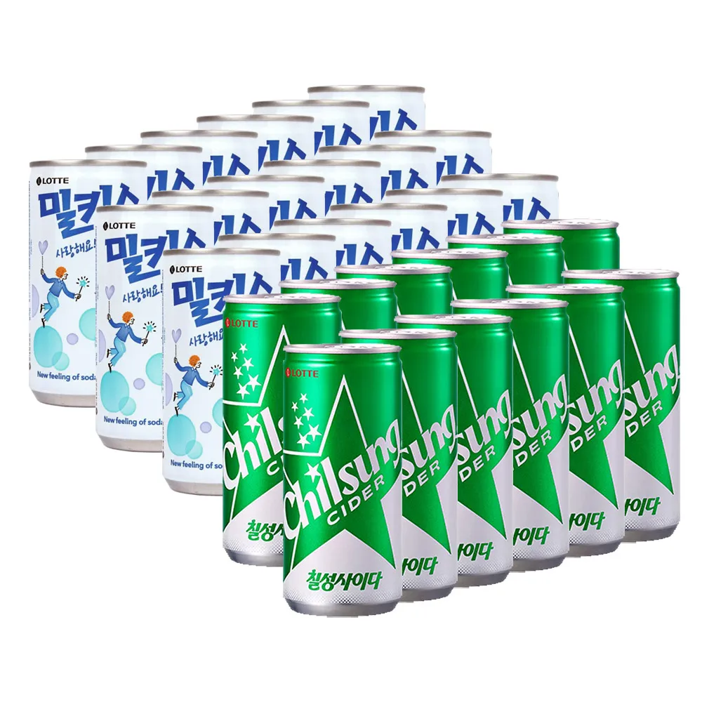 [Mischpackung] Kohlensäurehaltiges Getränk 190 ml gemischt 30 Dosen (Chilong Sida 12+Milquise18)