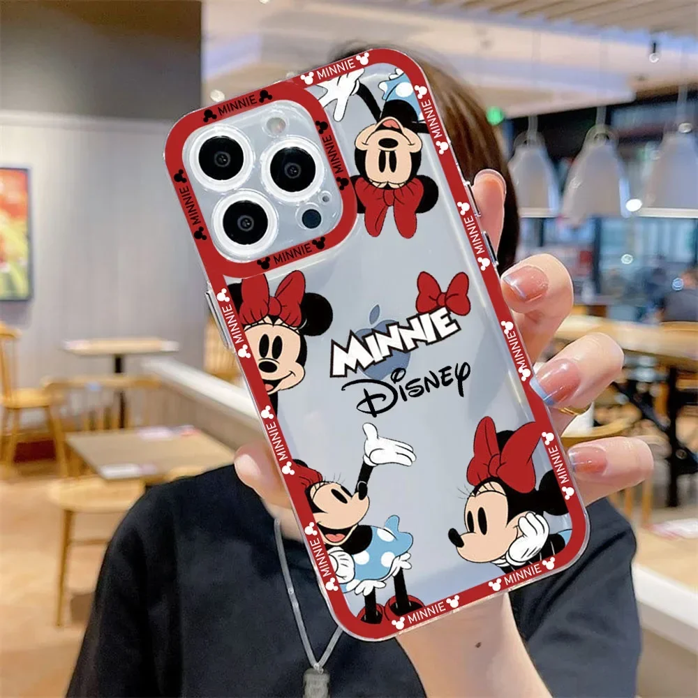 Mode ist Hot Mickeys Minnies Maus Handy hülle für iPhone 15 14 13 12 11 Mini Pro Max x xr xs se 6 6s 7 8 plustran sparent