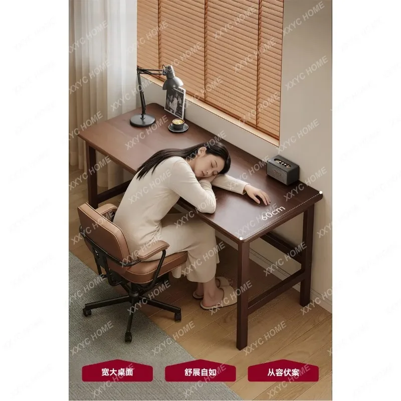 XXSolid wood desk household adult office writing desk bedroom rectangular computer desk