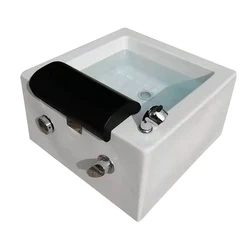 Cuenco de pedicura acrílico para salón de uñas, cuenco de Spa para pies, lavabo de pedicura duradero, Moderno