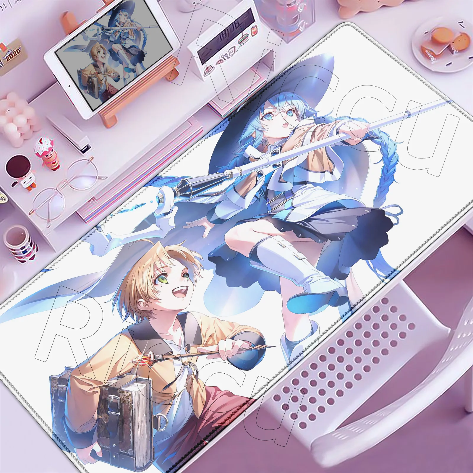 

Roxy Anime Mushoku Tensei Jobless Reincarnation Mousepad Large Gaming Mouse Pad PC Laptop XXL Computer Keyboard Tablet Desk Mats