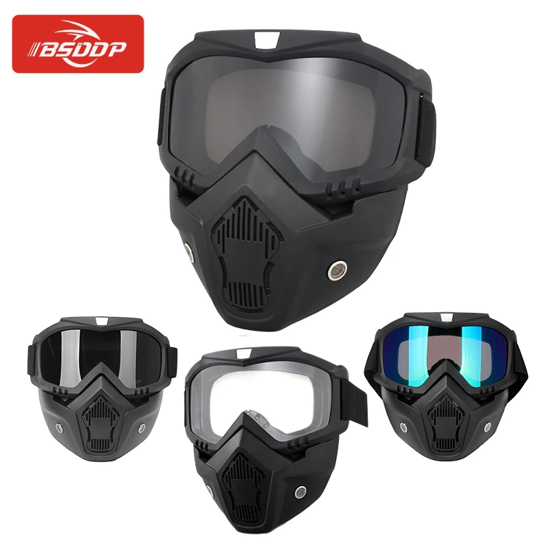 

Motorcycle Goggles Outdoor Cycling Ski Snowboard Windproof Goggles Eyewear with Masks UV Protection Motocross Sunglasses Mask