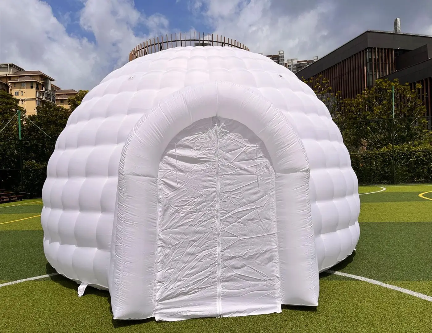 

20/30ft DIA White LED Light Inflatable Igloo Dome Party Tent For Commercial Advertisement Wedding Camping Events with blower