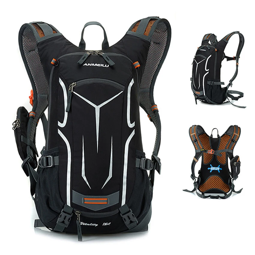 Mochila de ciclismo de 18L, mochila para bicicleta, transpirable, para montar, acampar, correr, chaleco de hidratación, mochila, bolsa cruzada, accesorios para bicicleta