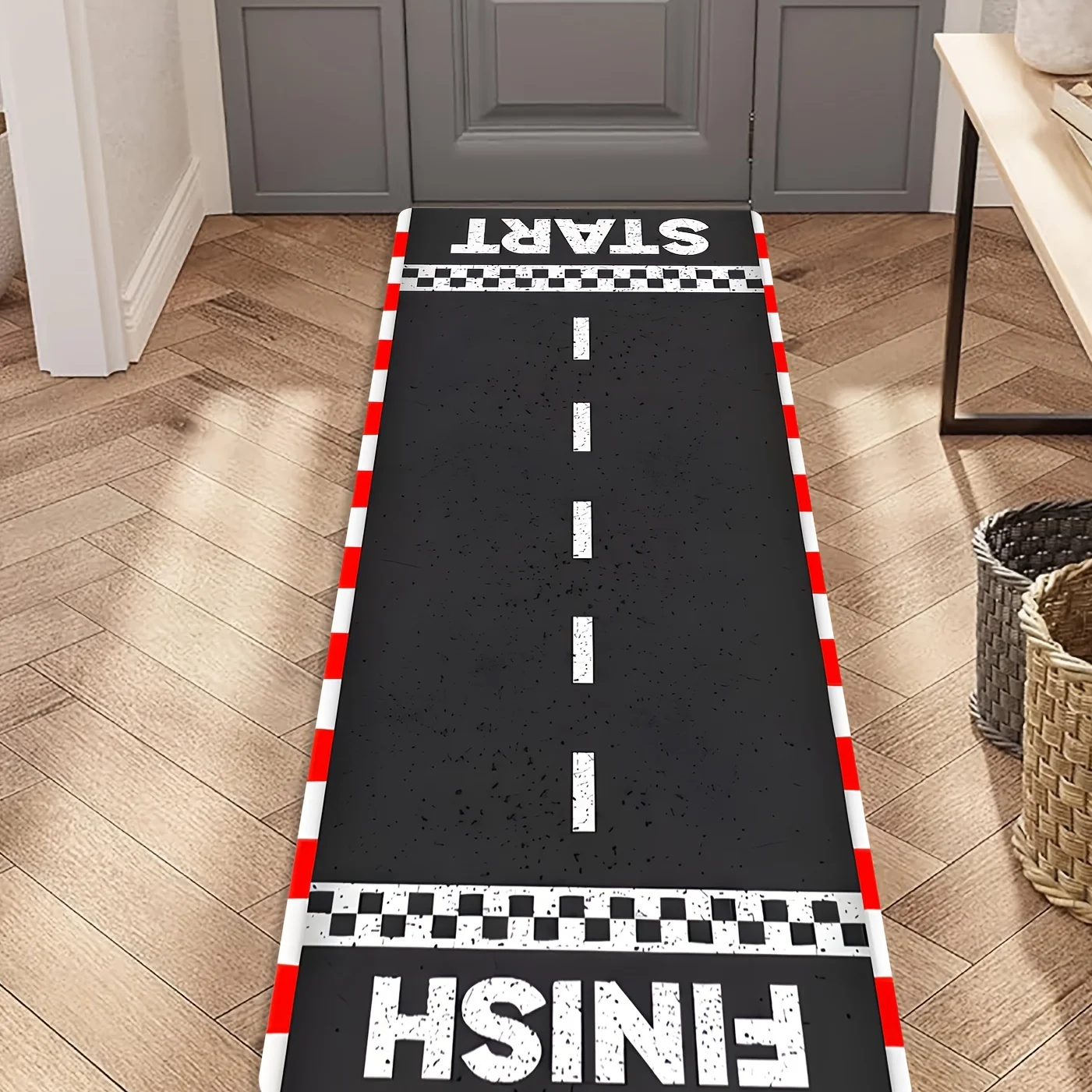 

Коврики VIKAMA с трековым узором, моющиеся коврики для гостиной, спальни, офиса, ковер, кухонные коврики для балкона, украшение дома