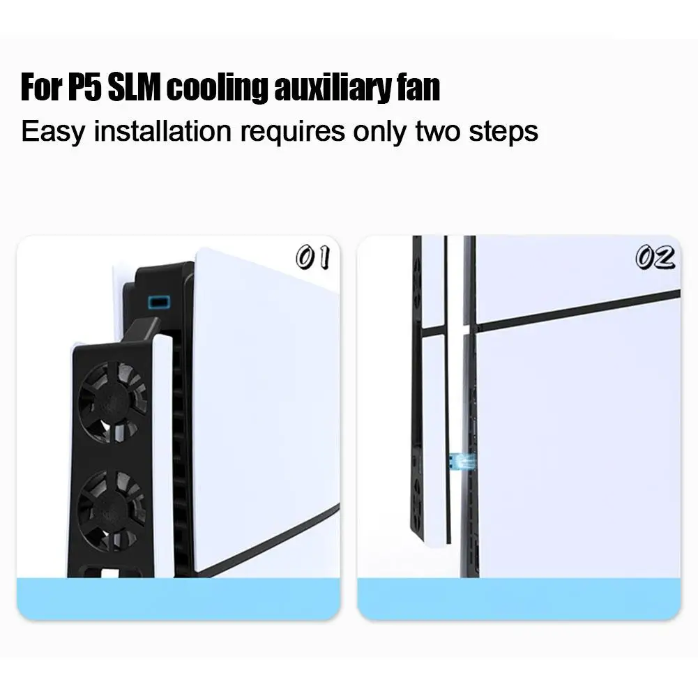 Cooling Fan For Ps5 Slim Digital Version Optical Drive Version 2speed Adjustment With Usb3.0 Interface Game Console Ac W1a8
