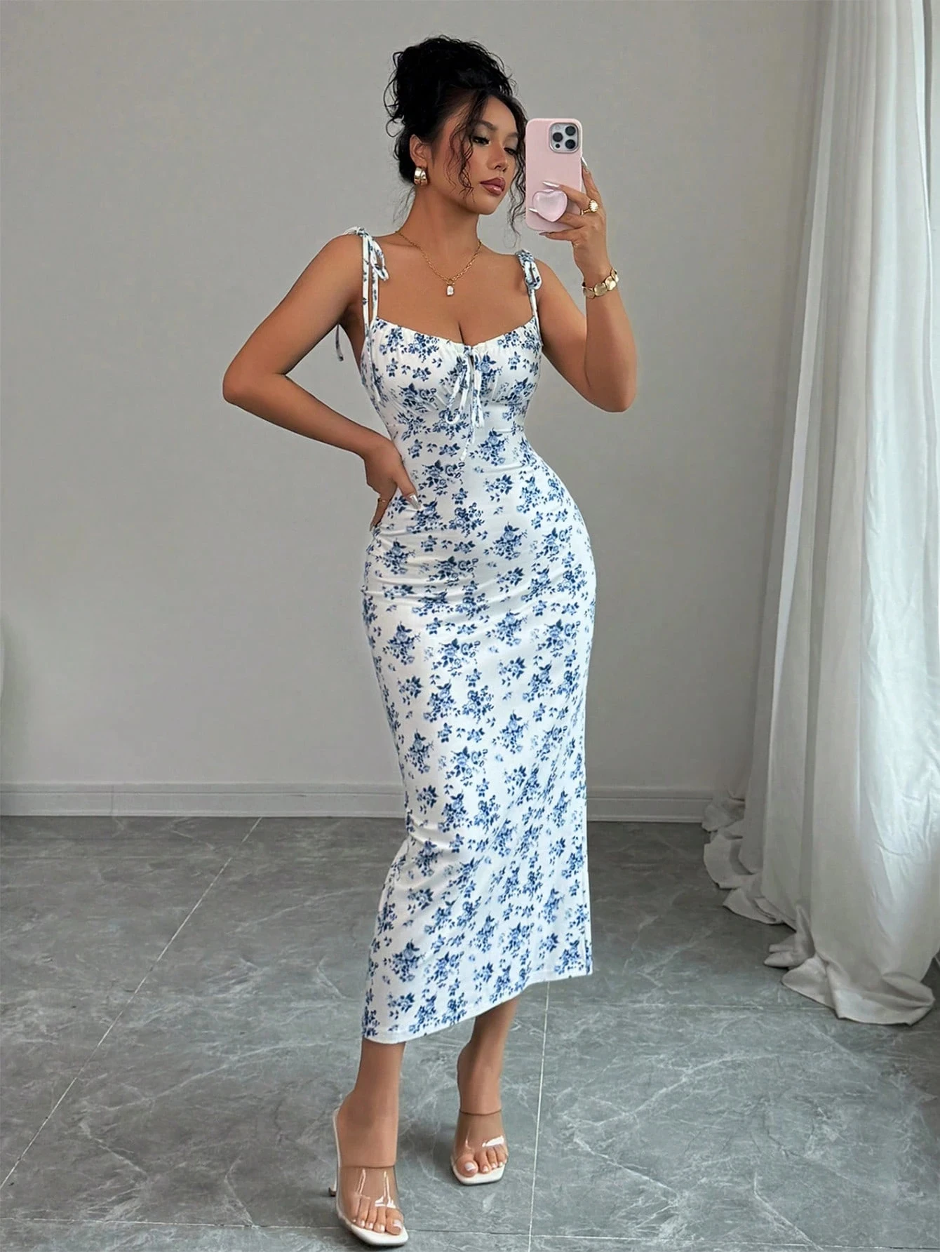 Flowy Floral Slip D…