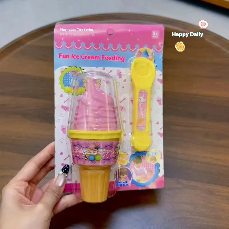 1 セット ABS 給餌プディングアイスクリームおもちゃロールプレイ早期教育ごっこ遊びハウスキッチンおもちゃ子供のため