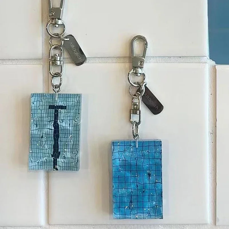 الإبداعية حمام سباحة المفاتيح متموجة المفاتيح زينة سيارة حلقة رئيسية حمام سباحة المفاتيح Alltaglich قلادة السباح هدية #2