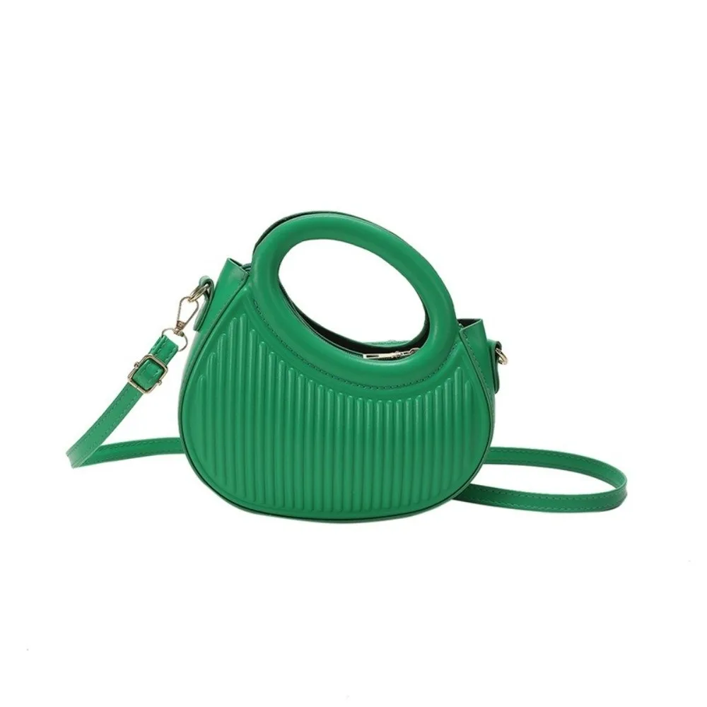 Elegant Stripe Design Crossbody Bags PU Leather Simple Shoulder Bags Casual Versatile Handbags for Women