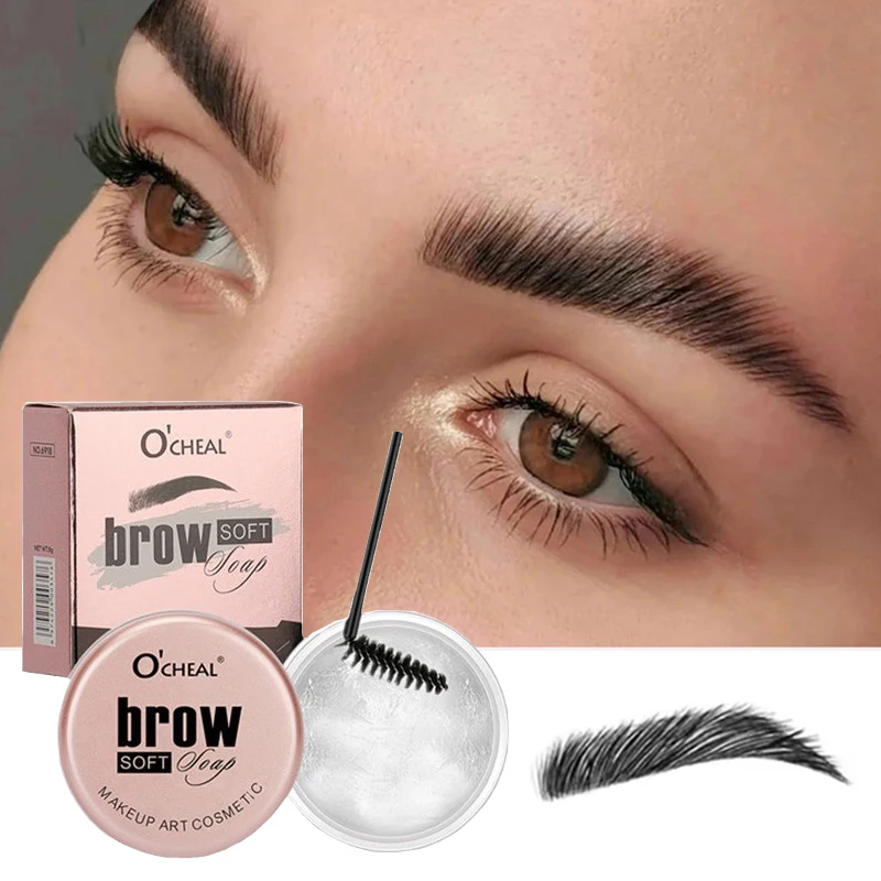 3D Eyebrow Styling Gel Feathery Wild Brow Wax Waterproof Long Lasting Easy To Wear Shaping Eyebrows Makeup Sculpt Soap Cosmetics