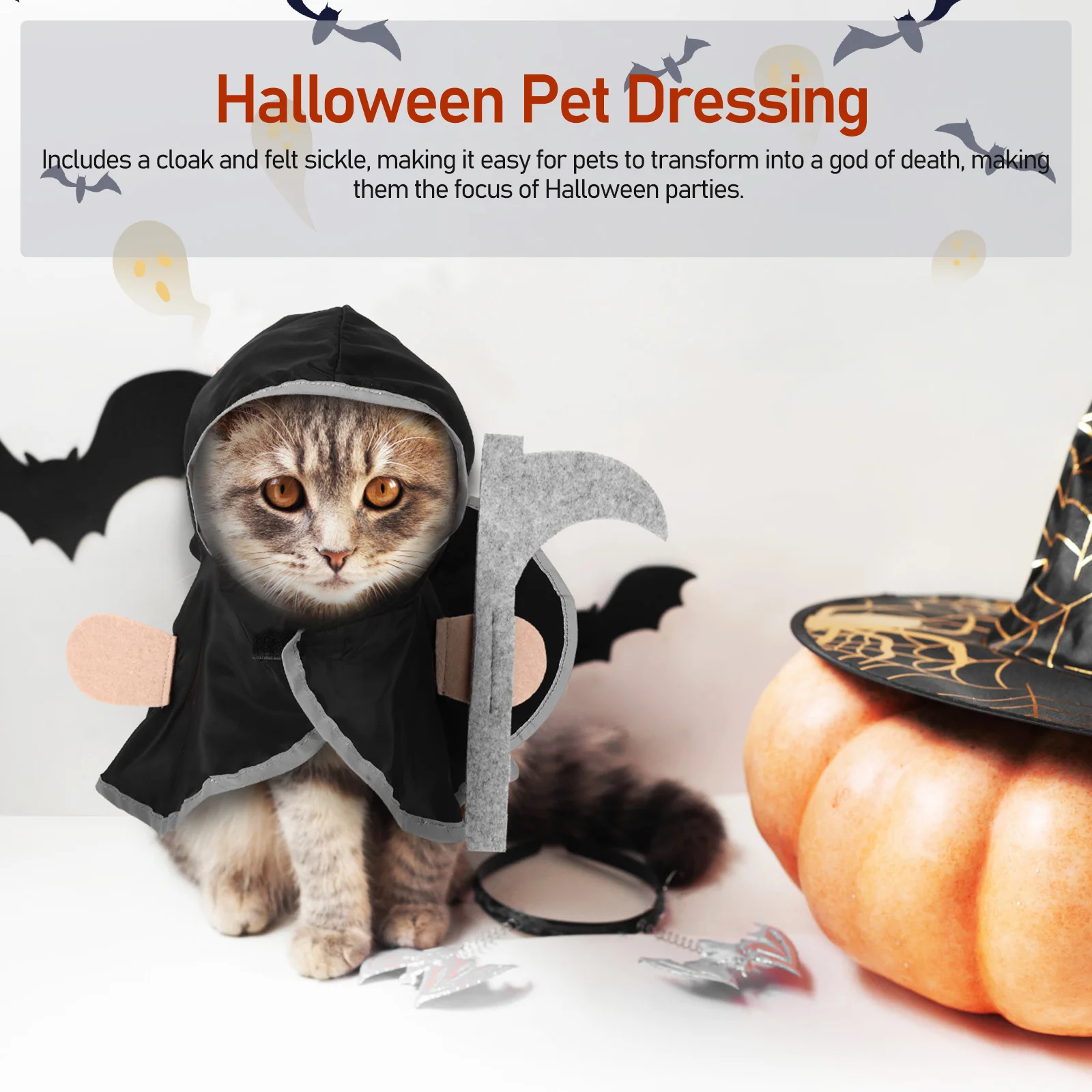 

Halloween Pet 1 Pc Transformation Set Decorative Cape Outfit Cat Dog Costume Baby Stylish Polyester