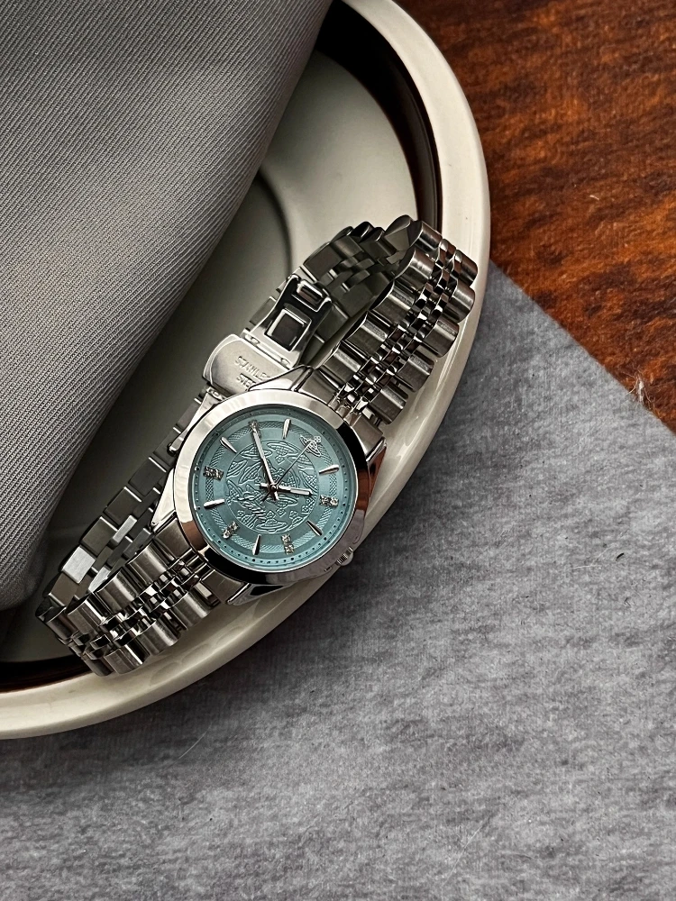 Women Quartz Watch Luxury Brand 28mm Round Clock Ladies Stainless Steel Waterproof Strap Fashion Women Watches