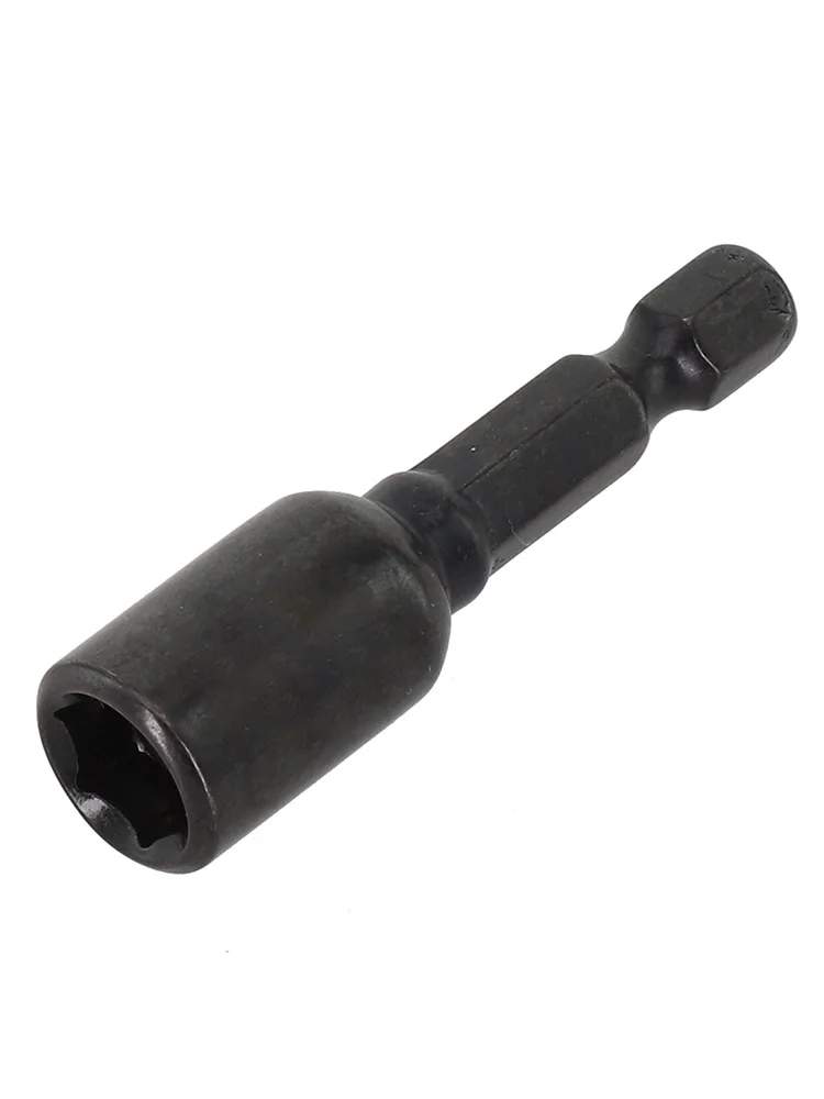 Porca magnética Chave De Fenda Bit Hex Shank Adaptador, Chave Soquete, Oficina Ferramentas Manuais, 48mm, 60mm, 1Pc