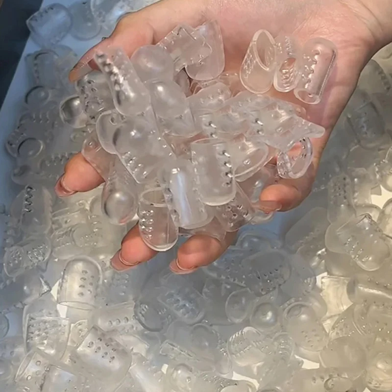 

5/100 шт. Прозрачные силиконовые накладки на пальцы ног для женщин, гелевые защитные колпачки для мизинцев, уход за ногами, эластичные, предотвращают мозоли